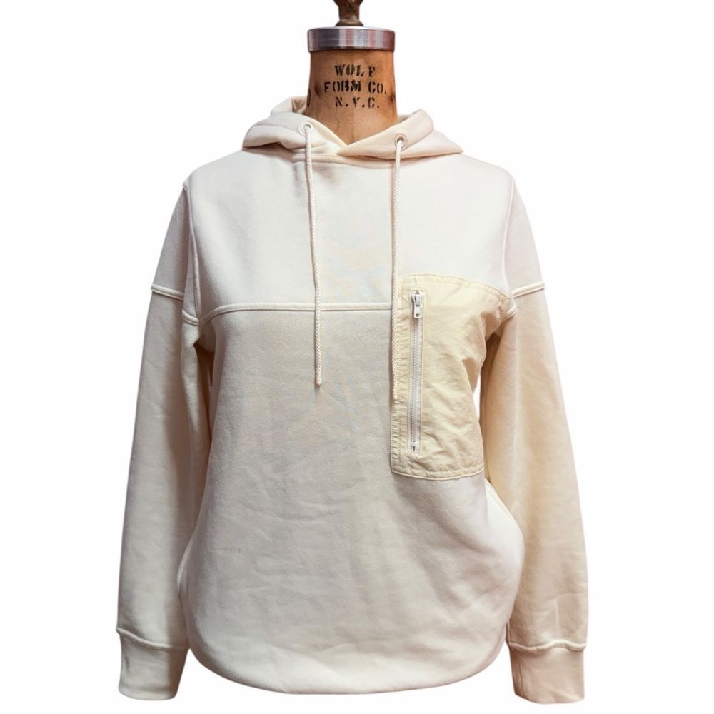 Goodfellow & Co Cream Hoodie with Zip Pocket Size S